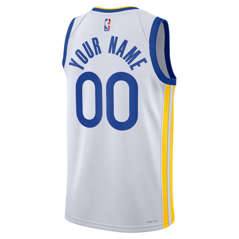 Golden State Warriors Nike Unisex Swingman Custom Jersey White - Association Edition