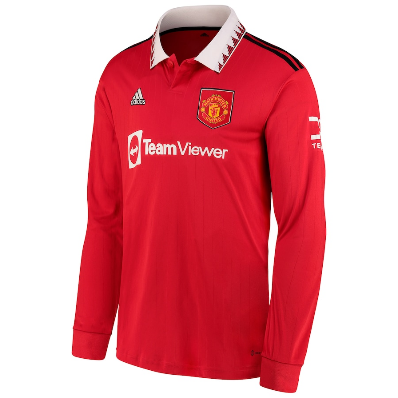 Manchester United Shirt   Long Sleeve 2022/23 Home Custom Unisex Jersey - Jersey Teams World