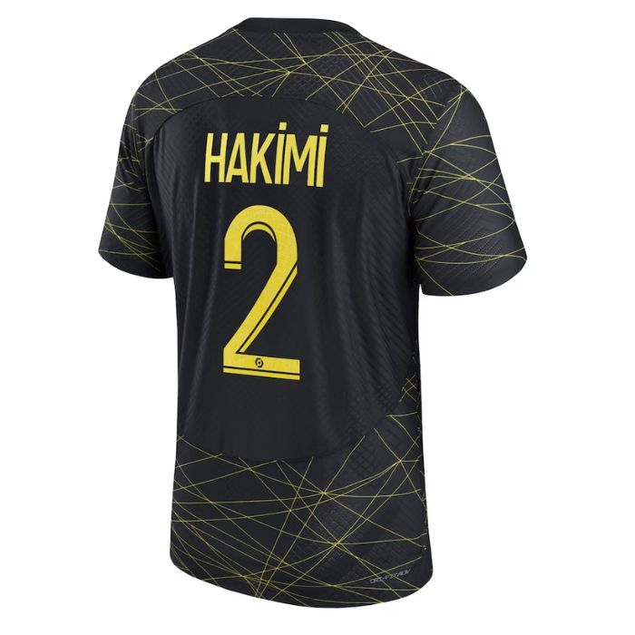 Achraf Hakimi Paris Saint-Germain Unisex Shirt 2022/23 Fourth Player Jersey - Black - Jersey Teams World