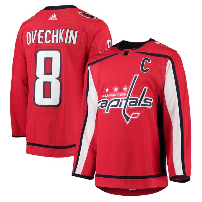 Alexander Ovechkin Washington Capitals Home Captain Patch Primegreen Pro Player Jersey - Red - Jersey Teams World