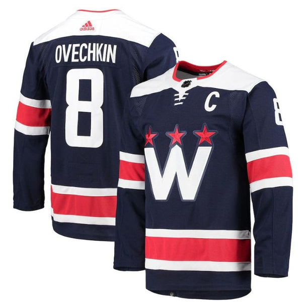 Alexander Ovechkin Washington Capitals Team Alternate Captain Patch Primegreen Pro Player Jersey - Navy - Jersey Teams World