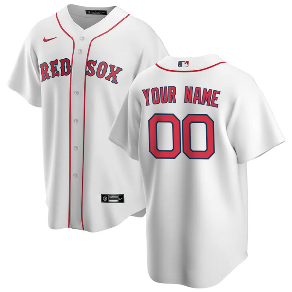 Boston Red Sox Team White Home Custom Jersey Unisex White - Jersey Teams World