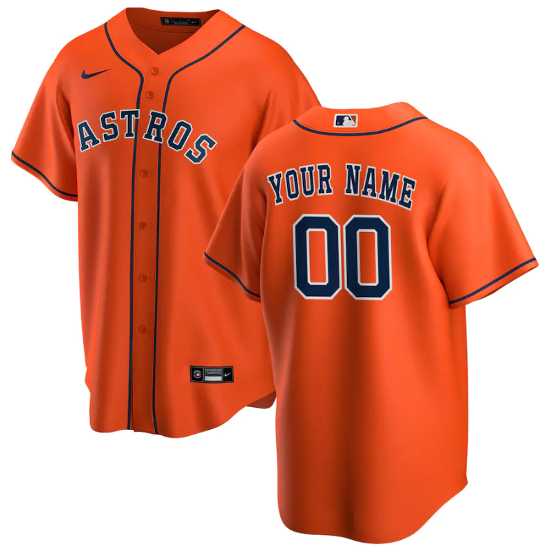 Houston Astros Orange Custom Jersey Unisex Pro Official - Jersey Teams World