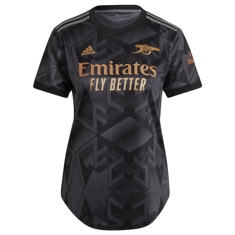 Arsenal Women's 2022/23 Away Custom Unisex Jersey - Black - Jersey Teams World