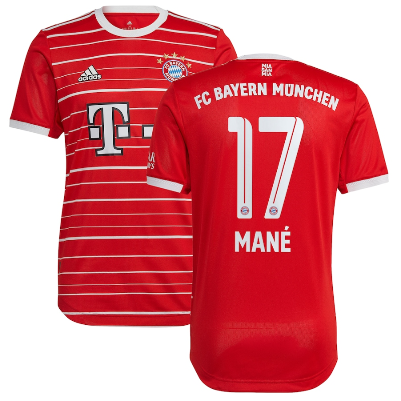 FC Bayern Munich Home Shirt 2022-23 with Mané 17 printing Jersey- - Jersey Teams World