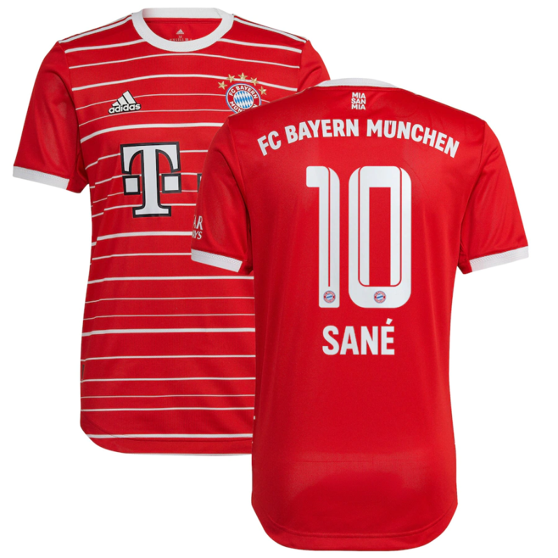 FC Bayern Munich Home Shirt 2022-23 with Sané 10 printing Jersey - - Jersey Teams World