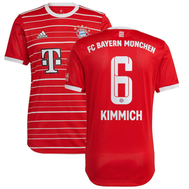 FC Bayern Munich Home Shirt 2022-23 with Kimmich 6 printing Jersey - - Jersey Teams World