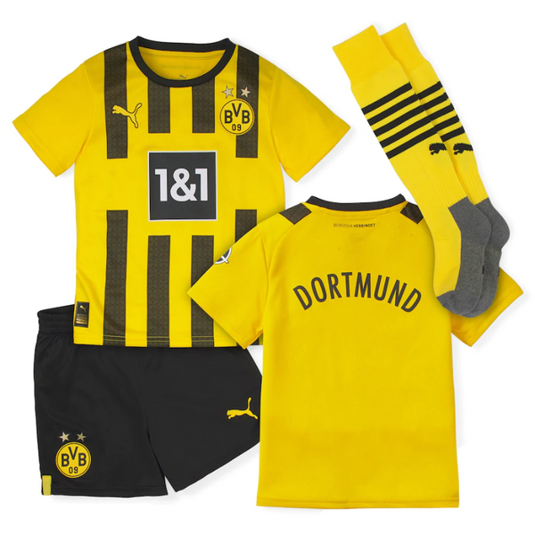 Borussia Dortmund Home Kids kit 2022-23 Custom Jersey - Jersey Teams World