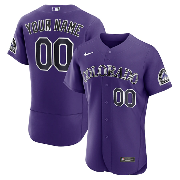Colorado Rockies Team Purple Alternate Custom Jersey Unisex Pro Official - Jersey Teams World