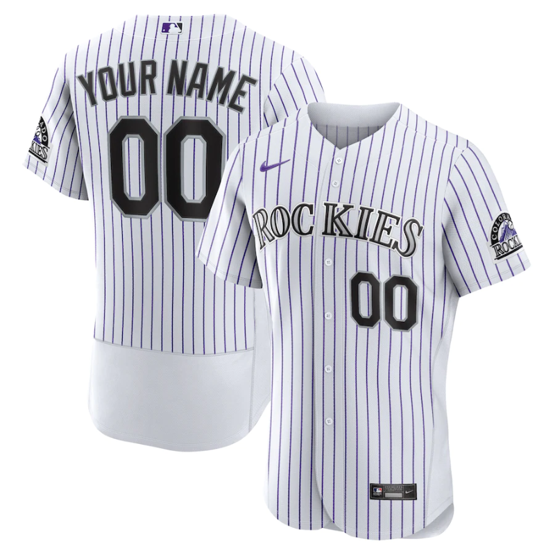Colorado Rockies Team 2022 White Home Custom Jersey Unisex Pro Official - Jersey Teams World