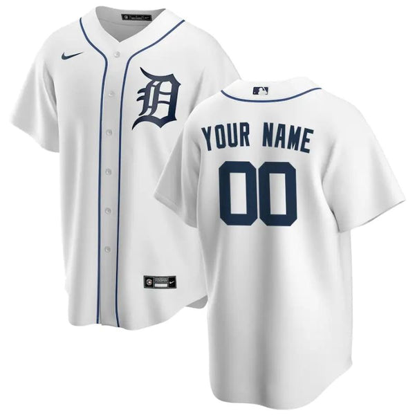 Detroit Tigers Team 2023 Home Custom Jersey Unisex Pro Official - White - Jersey Teams World