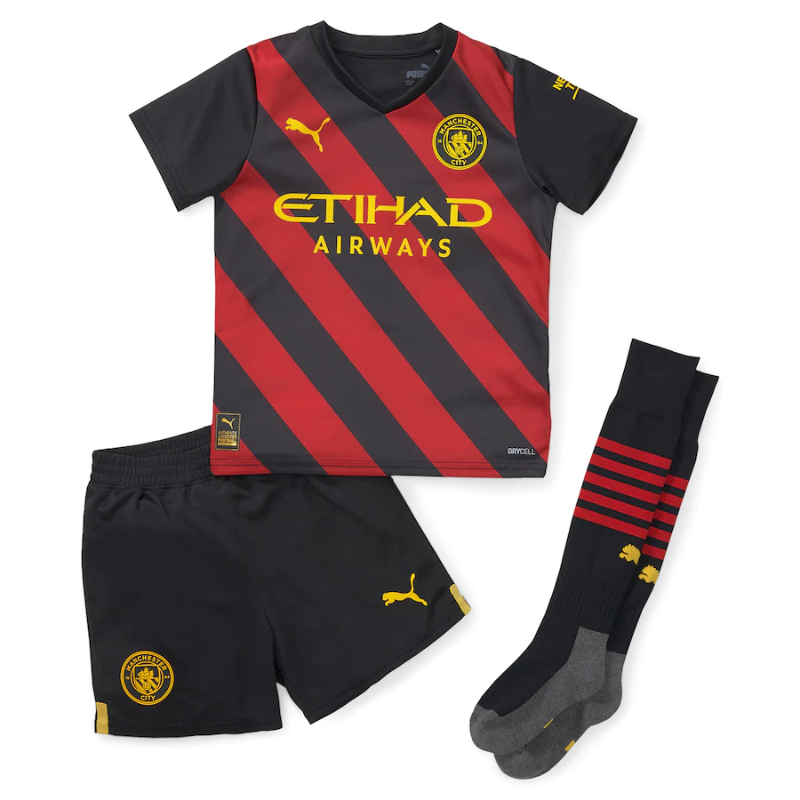 Manchester City Away Kids Kit 2022-23 Custom Unisex Jersey - Jersey Teams World