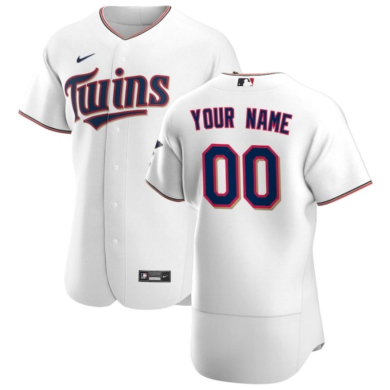 Minnesota Twins Team 2022 Home Custom Jersey Unisex Pro Official - White - Jersey Teams World