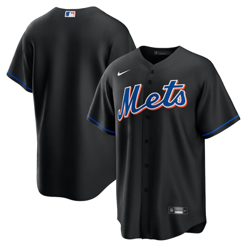 New York Mets Team Black 2022 Alternate Team Custom Jersey Unisex Pro Official - Jersey Teams World