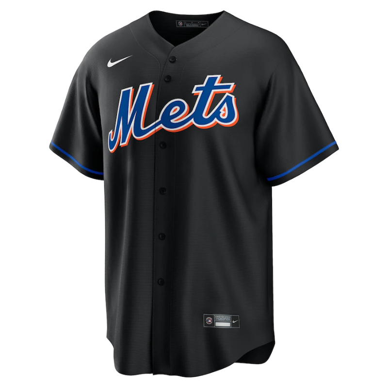 New York Mets Team Black 2022 Alternate Team Custom Jersey Unisex Pro Official - Jersey Teams World