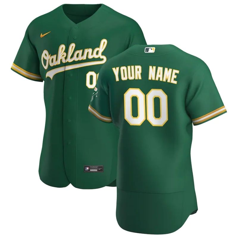 Oakland Athletics Team 2022 Home Custom Jersey Unisex Pro Official - Green - Jersey Teams World