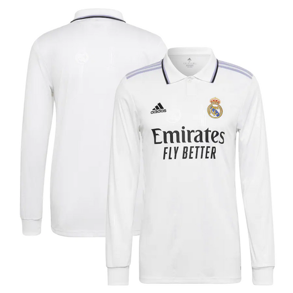 Real Madrid Home   Unisex Shirt 2023 Custom Jersey - Long Sleeve - Jersey Teams World