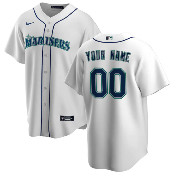 Seattle Mariners Team 2022 White Home Custom Jersey Unisex Pro Official - Jersey Teams World