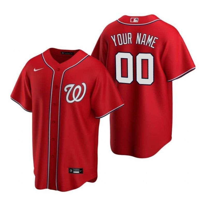 Washington Nationals Team 2022 Home Custom Jersey Unisex Pro Official - Red - Jersey Teams World