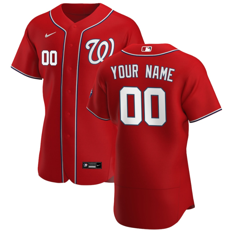 Washington Nationals Scarlet Custom Jersey 2022 Unisex Pro Official - Jersey Teams World