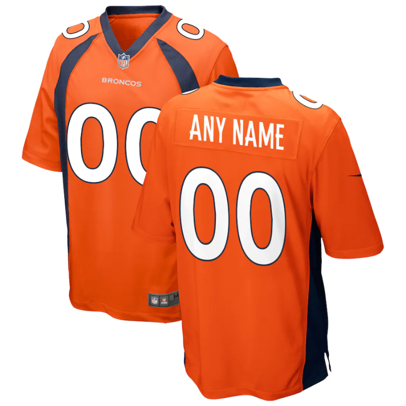 Denver Broncos Team Custom Game jersey Unisex Pro Official - Orange - Jersey Teams World