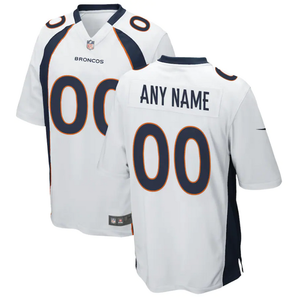 Denver Broncos Team Custom Game jersey Unisex Pro Official - White - Jersey Teams World