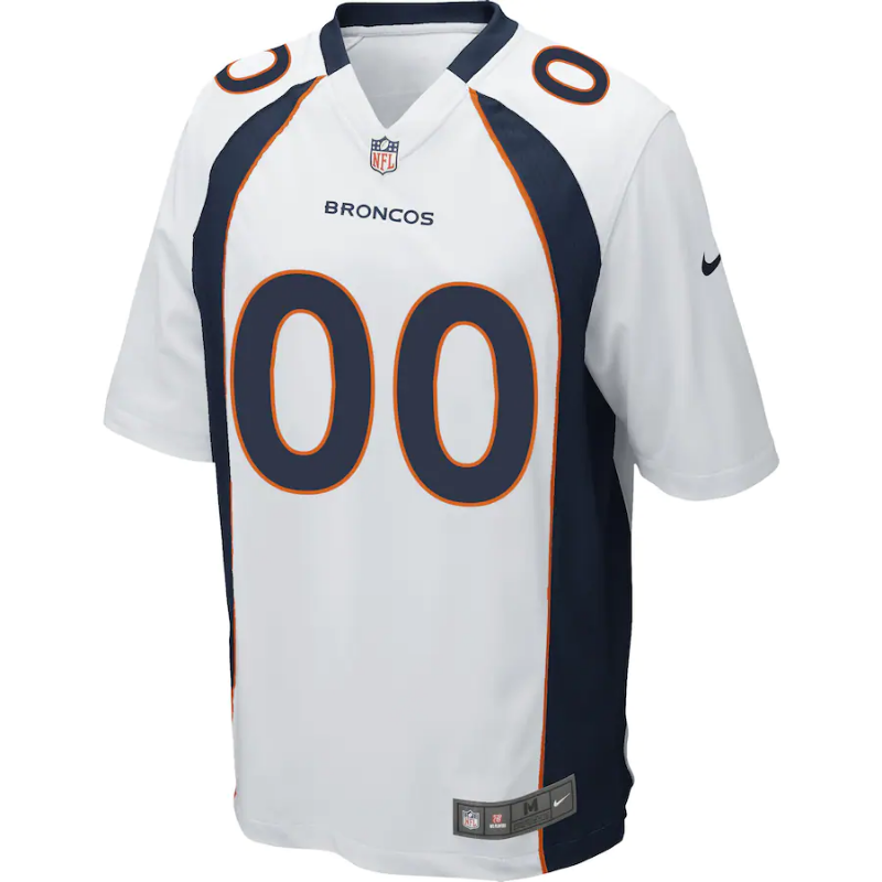 Denver Broncos Team Custom Game jersey Unisex Pro Official - White - Jersey Teams World