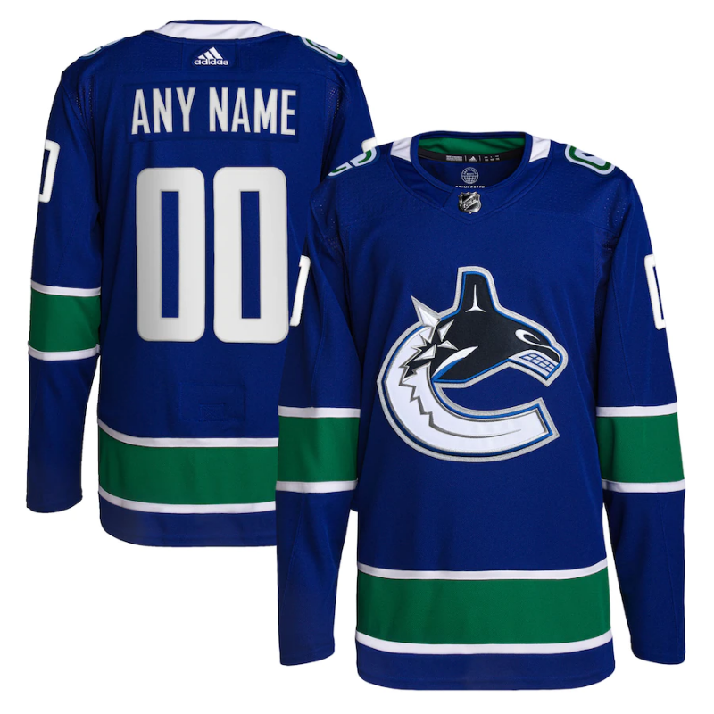 Vancouver Canucks Team 2022 Custom Jersey Pro Official- Royal - Jersey Teams World