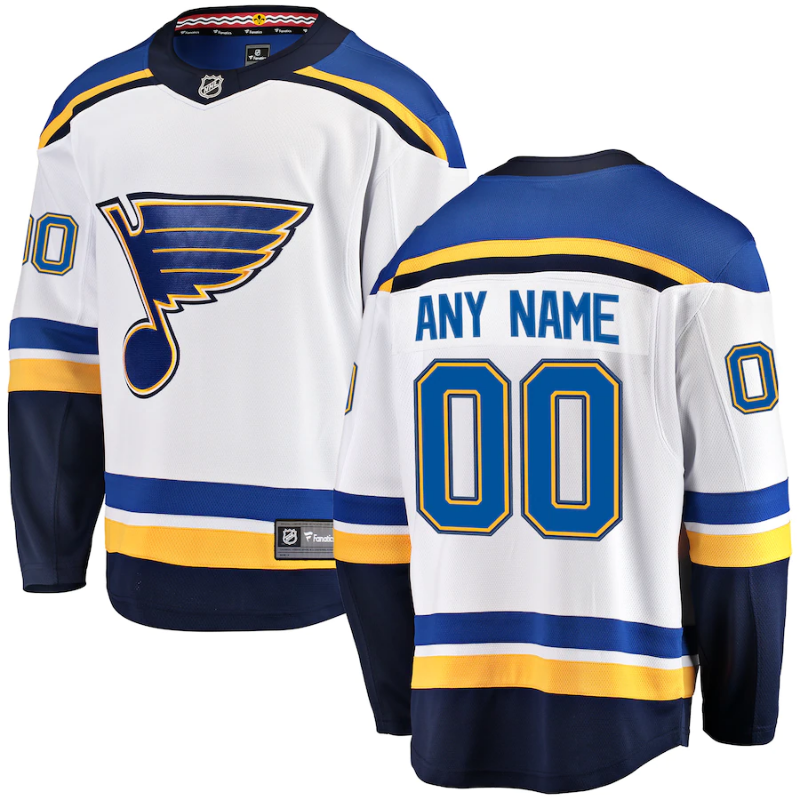 St. Louis Blues Team 2022 Custom Jersey Pro Official- White - Jersey Teams World