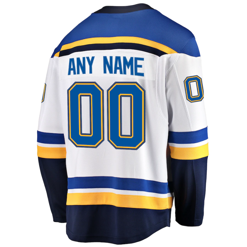 St. Louis Blues Team 2022 Custom Jersey Pro Official- White - Jersey Teams World