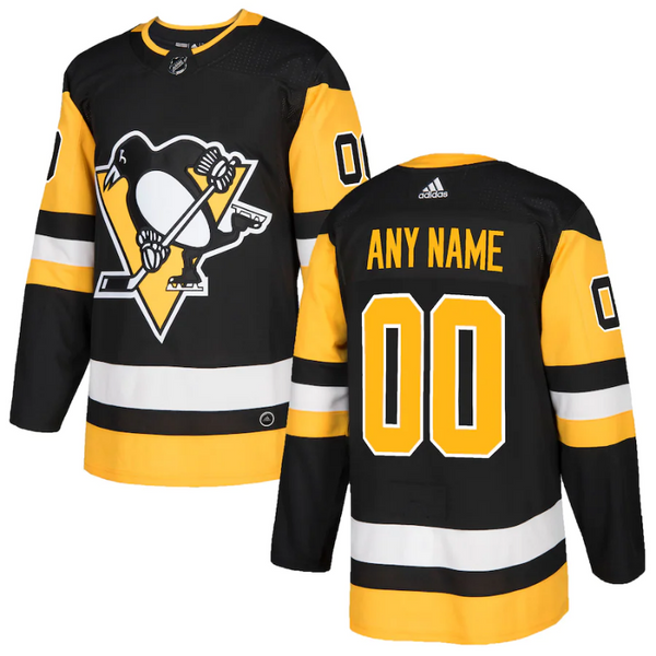 Pittsburgh Penguins Team 2022 Custom Jersey Pro Official- Black - Jersey Teams World
