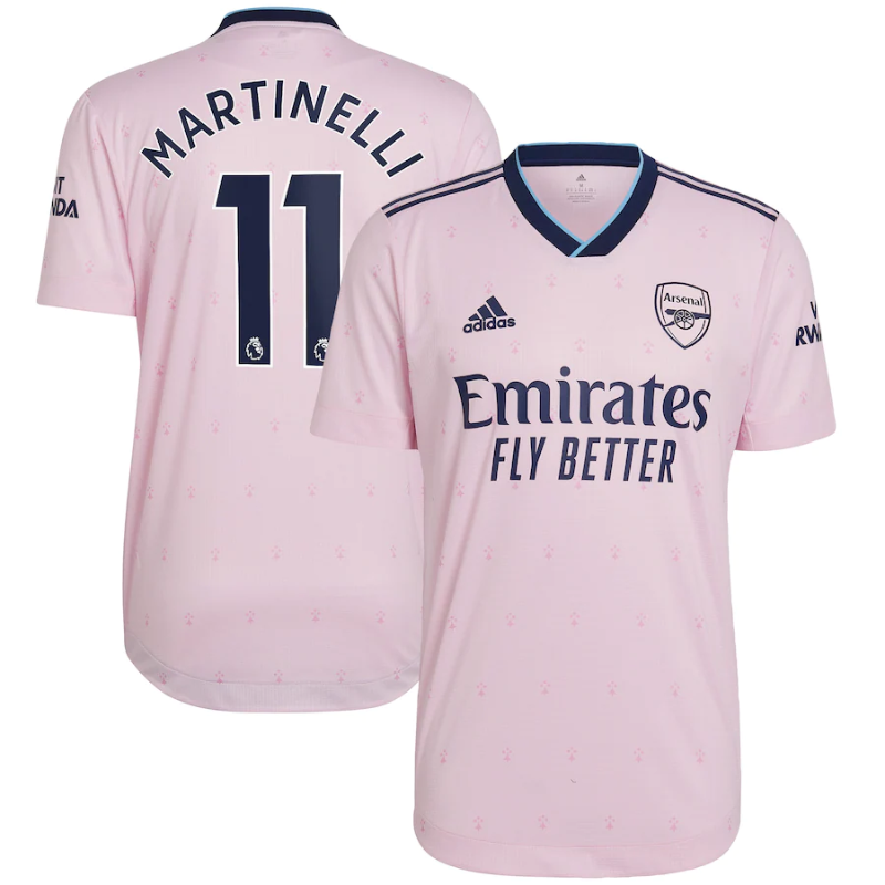 Arsenal Third Shirt   2022-23 with Martinelli 11 printing Player Unisex Jersey - All Genders - Jersey Teams World