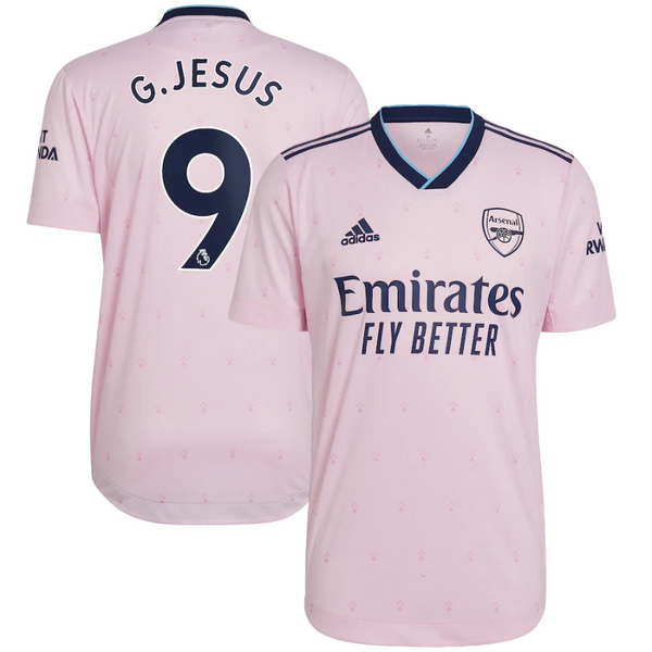 Arsenal Third Shirt   2022-23 with G.Jesus 9 printing Player Unisex Jersey - All Genders - Jersey Teams World