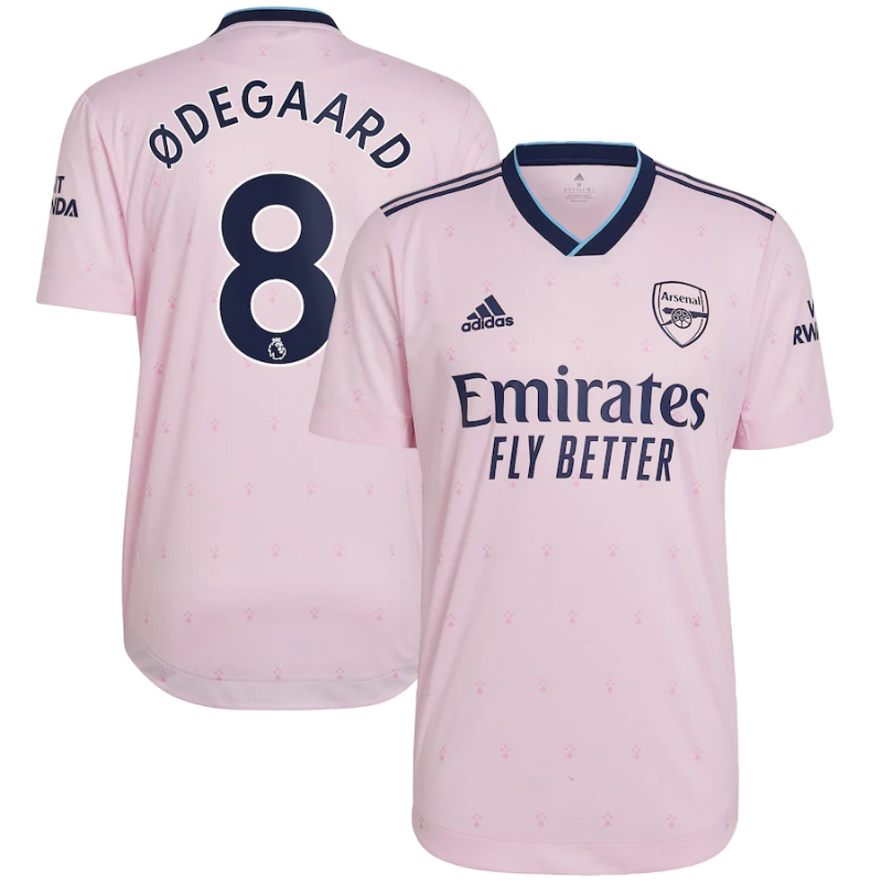 Arsenal Third Shirt   2022-23 with Ødegaard 8 printing Player Unisex Jersey - All Genders - Jersey Teams World