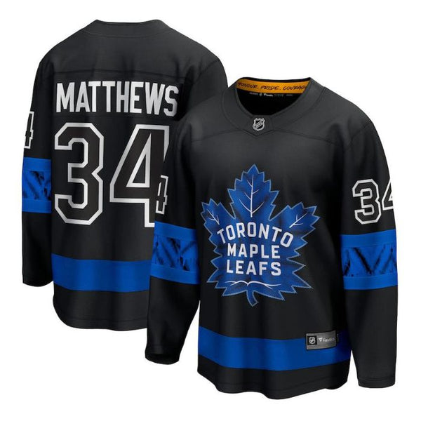 Auston Matthews Toronto Maple Leafs Team Alternate Premier Breakaway Reversible Unisex Player Jersey - Black - Jersey Teams World