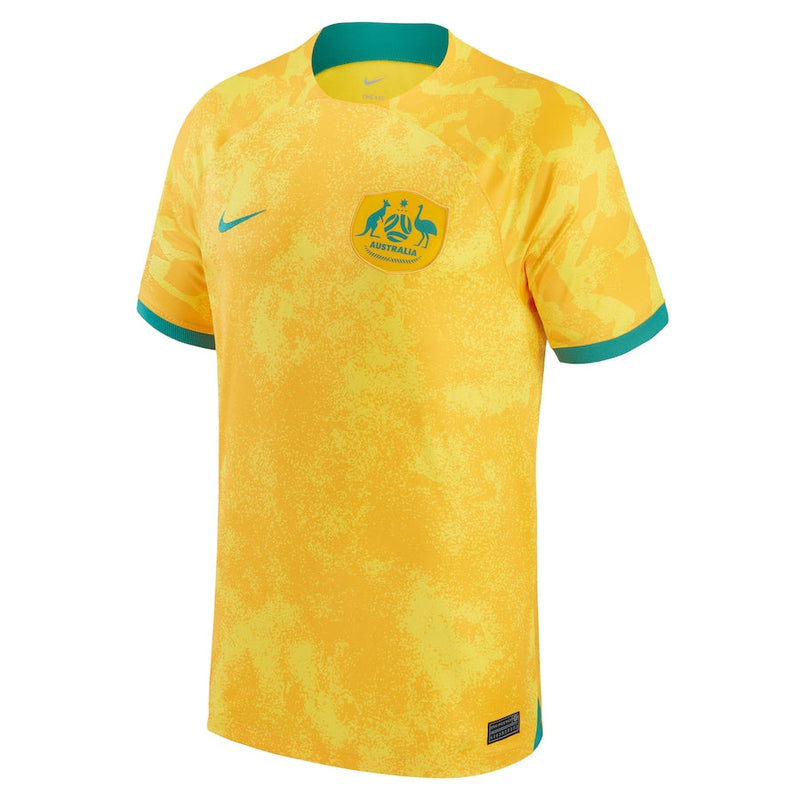 Australia National Team Home Stadium Shirt 2022  customized Jersey Unisex - Yellow - Jersey Teams World