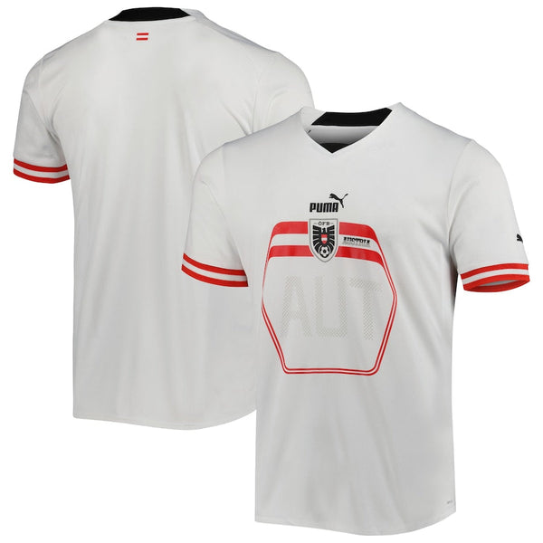 Austria National Team 2022/2023 Away Customized Shirt - White - Jersey Teams World
