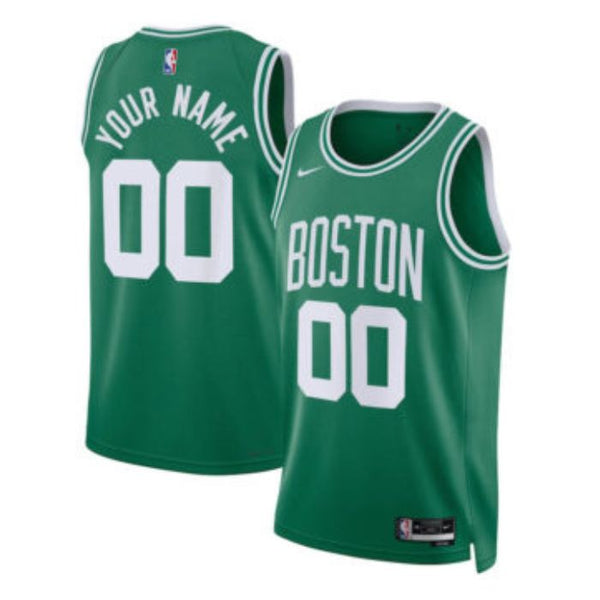 Boston Celtics Unisex 2023 Custom Jersey Green – Icon Edition - Jersey Teams World