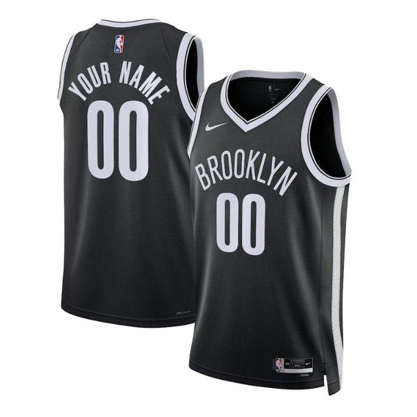 Brooklyn Nets Unisex Shirt 2023 Swingman Customized Jersey Black - Icon Edition - Jersey Teams World