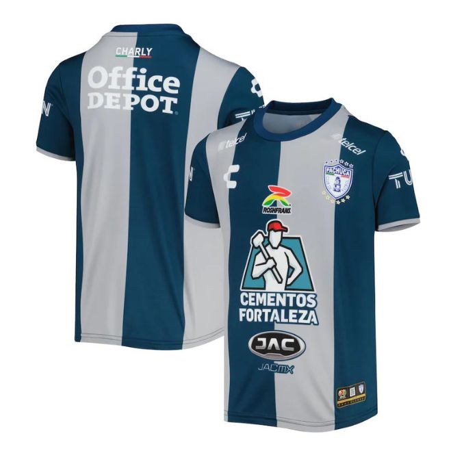 C.F. Pachuca Charly Unisex Shirt 2022/23 Home Jersey - Navy/Gray - Jersey Teams World