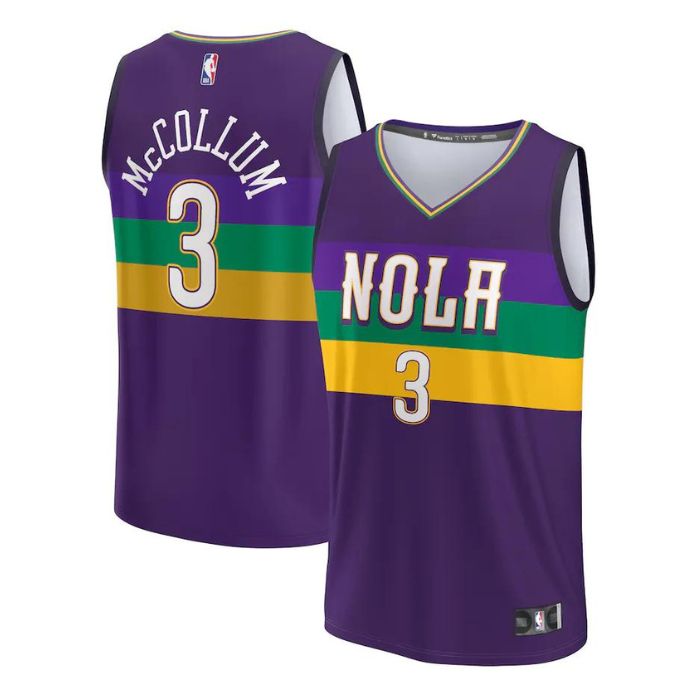 CJ McCollum New Orleans Pelicans Unisex 2023 Fastbreak Jersey - City Edition - Purple - Jersey Teams World