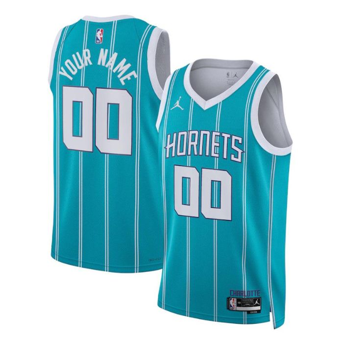 Charlotte Hornets Unisex Shirt 2023 Swingman Customized Jersey Teal - Icon Edition - Jersey Teams World