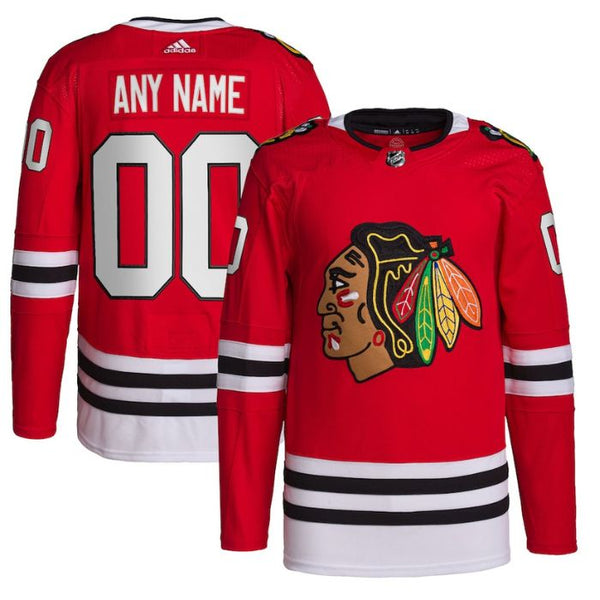 Chicago Blackhawks Unisex Home Primegreen Pro Personalized Jersey - Red - Jersey Teams World