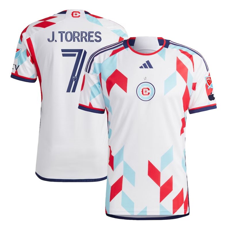 Chicago Fire J.Torres  White Unisex Shirt 2023/24 A Kit For All Player Jersey - Jersey Teams World