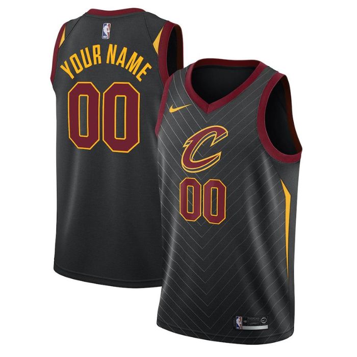 Cleveland Cavaliers Unisex Swingman Custom Jersey Black - Statement Edition - Jersey Teams World