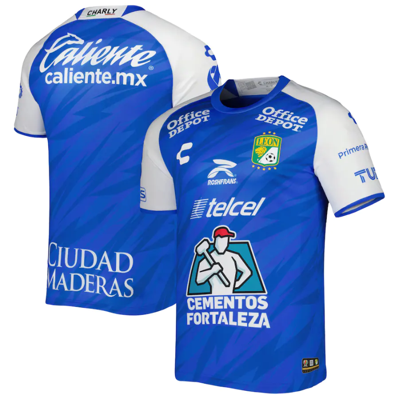 Club Leon Charly 2022/23 Goalkeeper Jersey - Blue/White - Jersey Teams World