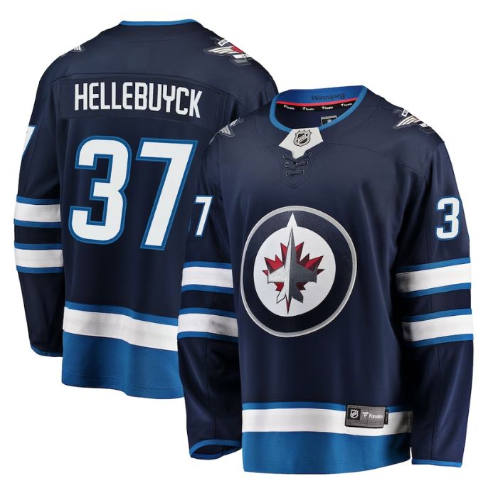 Connor Hellebuyck Winnipeg Jets Team Breakaway Unisex Player  Jersey - Navy - Jersey Teams World