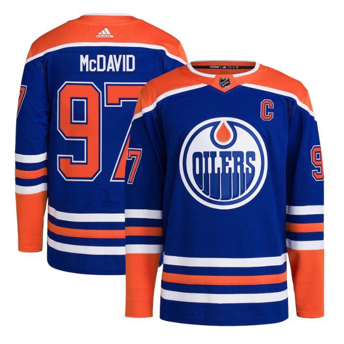 Connor McDavid Edmonton Oilers Team Home Primegreen Unisex Pro Player Jersey - Royal - Jersey Teams World