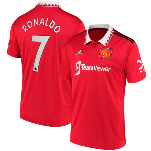 Cristiano Ronaldo 7 Manchester United Shirt   2022/23 Home Player Unisex Jersey - Red - Jersey Teams World