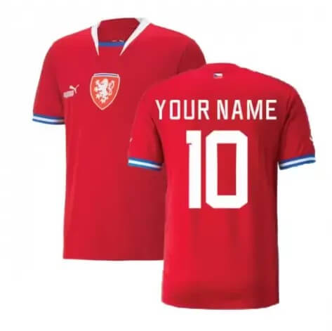 Czech Republic National Team Home Shirt 2022  customized Jersey Unisex - Red - Jersey Teams World